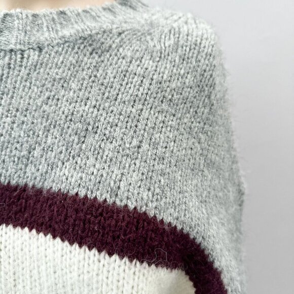 Rebecca Minkoff Liliana Striped Colorblock Long Sleeve‎ Boxy Fit Sweater Women M - Picture 7 of 14